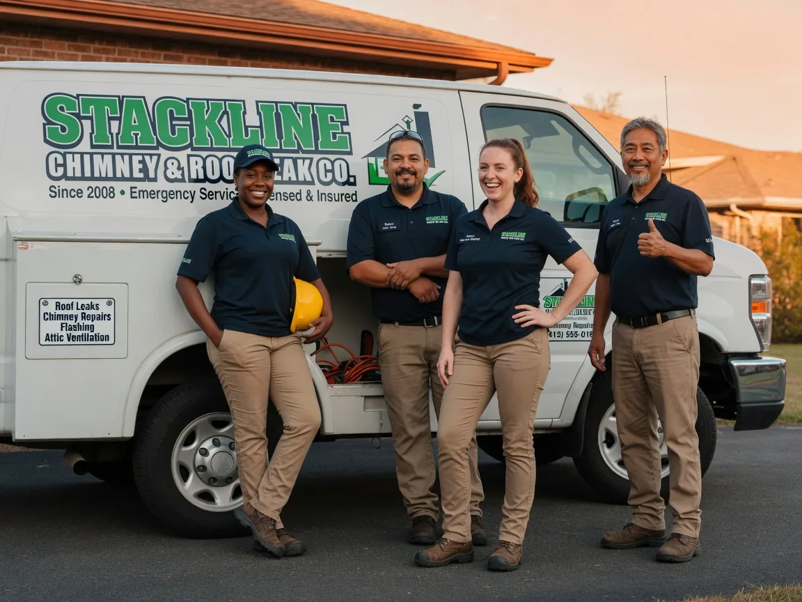 Chimney flashing repair company in Warner, OK